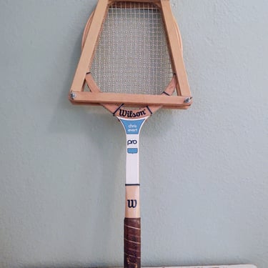Vintage Wilson Chris Evert Champ Wood Tennis Racquet Racket + Guard 