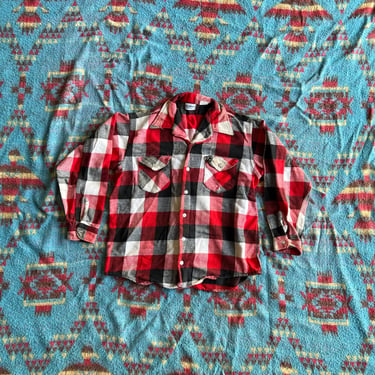 Vintage Osh Kosh Hunting Plaid Flannel Shirt 