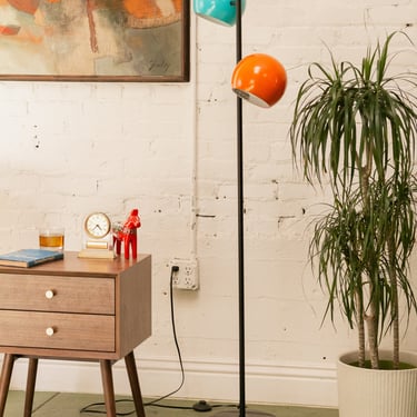 Teal and Orange Floor Lamp