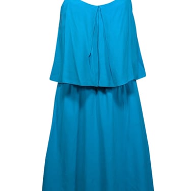 Amanda Uprichard - Aqua Blue Sleeveless Silk Dress Sz M