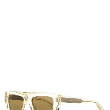 Gucci Men White Acetate Sunglasses