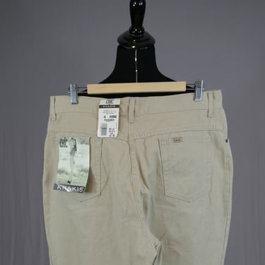 90s Chic Khakis - 35" waist - Jeans Style Pants - High Rise Waisted All Cotton - Deadstock Unworn w/ Tags - Vintage 1990s - 31" inseam 