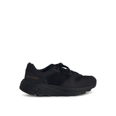 Common Projects 'Runner' Black Leather Blend Sneakers Men