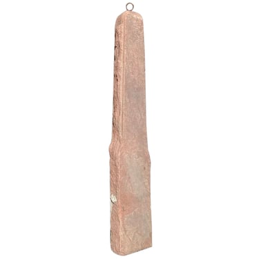 Large American Victorian Stone and Iron Ring Building Gate Hitching Post