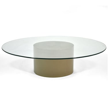 Milo Baughman Glass Top Coffee Table