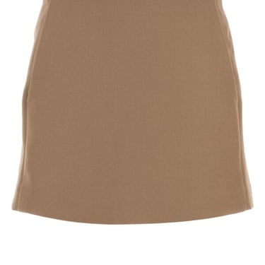 Fendi Woman Cappuccino Wool Pant-Skirt