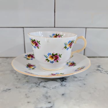 Vintage Rosina Fine Bone China Tea Cup & Saucer Made in England 
