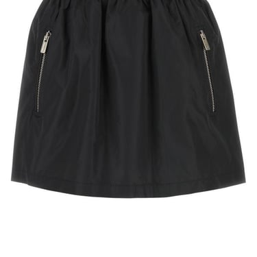 Miu Miu Woman Black Polyester Blend Mini Skirt