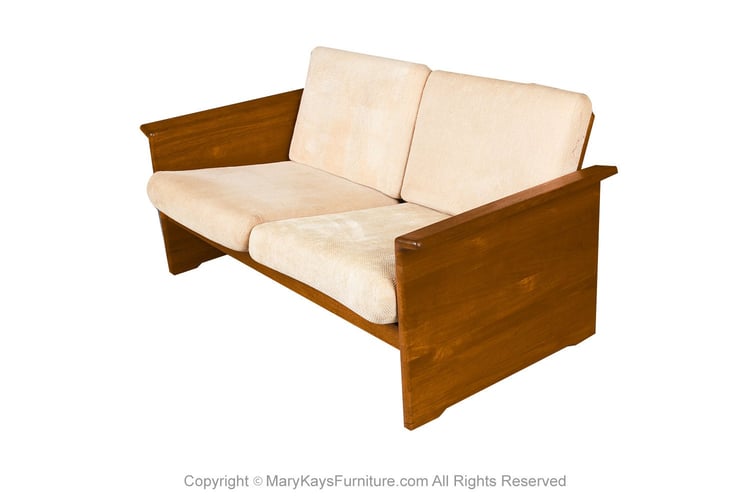 Domino Mobler Mid Century Teak Upholstered Sofa Settee Tarm Stole