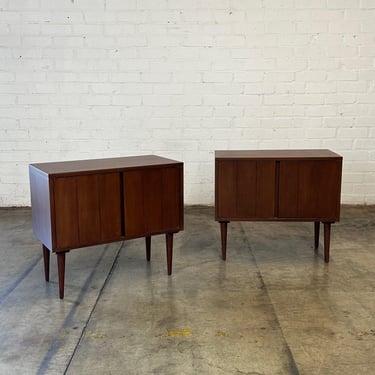 Mid Century Compact Cabinets - Pair 