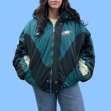 Vintage Philadelphia Eagles Jacket Retro 1990s Pro Line Authentic + Reebok +  Size Large + NFL + Zip Up + Philly Sports + Football + Unisex 