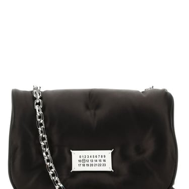 Maison Margiela Woman Black Nappa Leather Small Glam Slam Flap Crossbody Bag