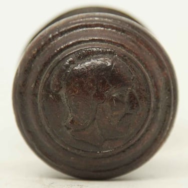 Antique 1870s Collector’s Wooden Knob with Rosette
