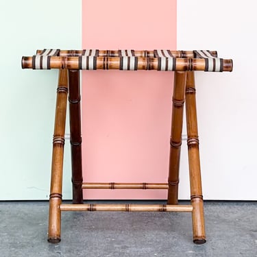 Folding Faux Bamboo Luggage Rack