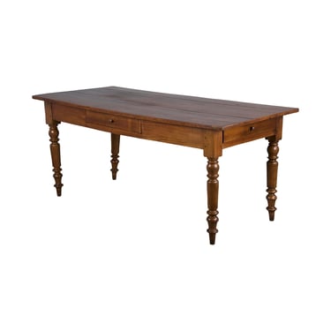 Antique Country French Louis Philippe Style Provincial Walnut Dining Table 