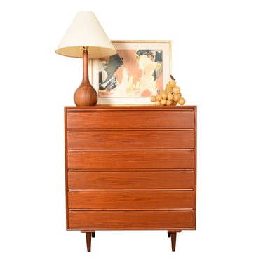 Scandinavian Modern Teak Highboy Dresser