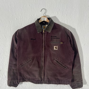 Vintage Carhartt J43 BRG Jacket XL-Reg Burgundy Blanket Lined Detroit Jacket USA