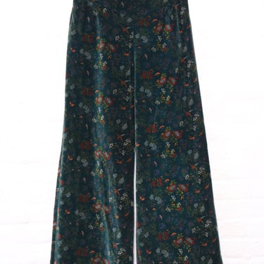 Evergreen Botanical Velvet Flares M/L