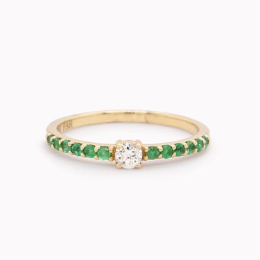 Diamond &amp; Emerald Ring
