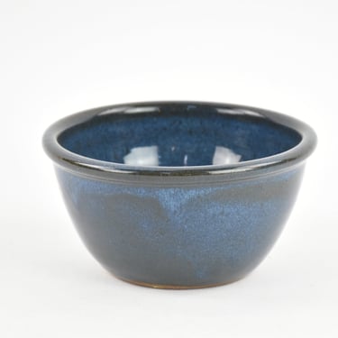 1995 Jugtown Ware Cobalt Glazed Ceramic Bowl 