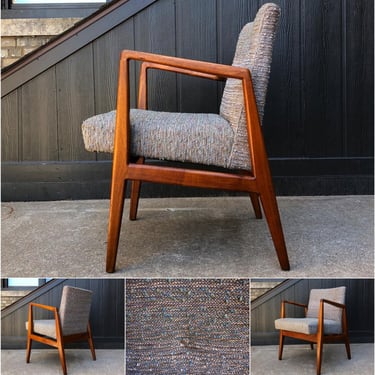 Jens Risom Model C 120 Walnut Easy Chair 
