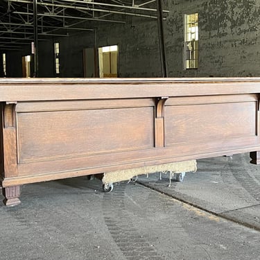 Antique Turn of the Century Oak 8’ Store Counter 