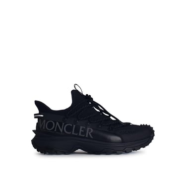 Moncler 'Lite2' Black Tech Fabric Sneakers Man