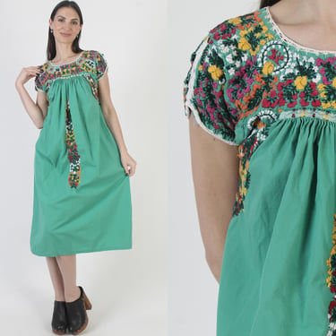 Mexican Hand Embroidered Oaxacan Dress Plus Size San | American Archive -  San Diego, CA | ATTIC