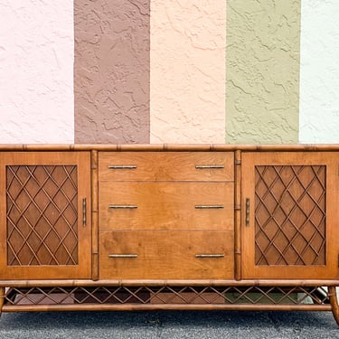 Handsome Ficks Reed Rattan Credenza