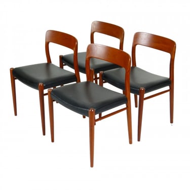 Set of 4 Niels Moller Model 75 Teak Dining Chairs