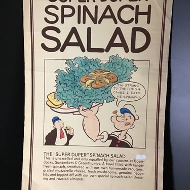 VTG Pop-Eye Spinach Poster (Seattle)