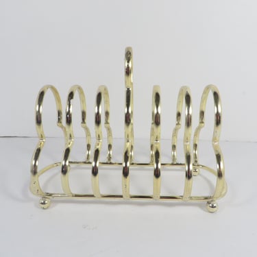 Vintage Toast Rack - English Toast Rack - Brass Gold Tone Toast Rack 