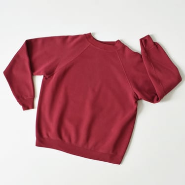 vintage 90s sweatshirt, blank raglan sleeve pullover, size M / L 