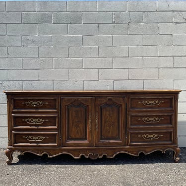 Antique Wood Dresser Drexel Heritage Brittany Cabinet Console Tv Stand Server Storage Country Vintage Entry Sofa Table CUSTOM PAINT AVAIL 