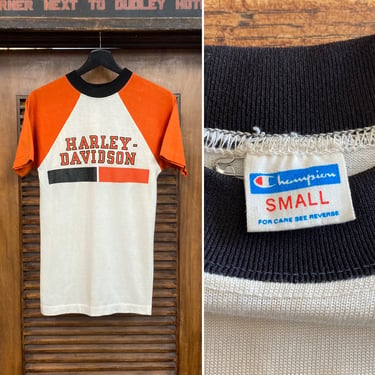Vintage 1970’s “Champion” Harley Davidson Motorcycle MC Racing Durene Jersey T-Shirt, 70’s Tee Shirt, Vintage Clothing 