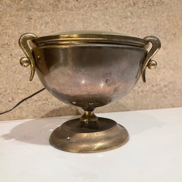Precious Urn Table Lamp Italian Brass Art Glass Style Fontatna Arte ITALY 1950s 