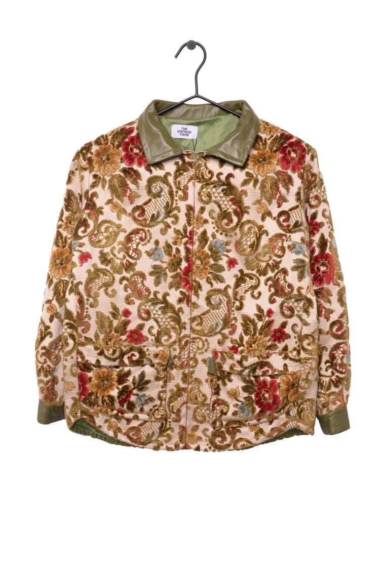 Retro Paris Yellow Velvet Slim Fit Jacket