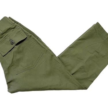 Vintage 1970s US Army OG-507 Field Trousers / Pants ~ measure 25.5 x 24 ~ Post Vietnam War ~ 25 26 Waist ~ Short / Petite 