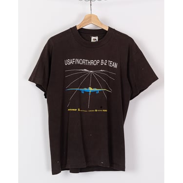 80s Northrop B-2 Spirit Stealth Bomber Shirt - Unisex Large | Vintage Air Force Fighter Jet Aircraft Graphic Tee 