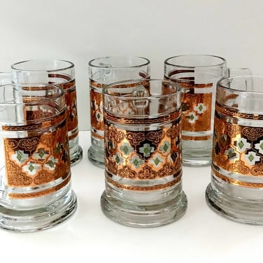 Set of 6 Culver Valencia Mid Century Modern Beer Steins - MINT 