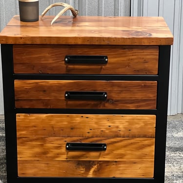 Industrial Lateral Cabinet. Reclaimed Wood Cabinet. Credenza. Horizontal Cabinet. Large Filing Cabinet. Dresser. Desk Storage. Drawers. TV 