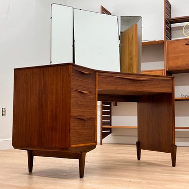 Mid Century Triple Mirror Vanity by Golden Key 