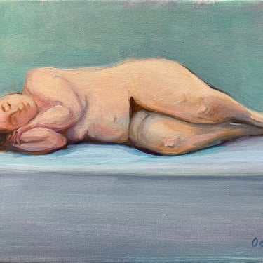 Original Oil Painting - Oil on Canvas - Nude Female - Reclining Female - Figure Study - Fine Art Nude - Wall Decor - Signed Original - Ooak 