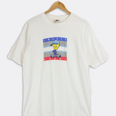 Vintage Looney Tunes Tweety Sports T Shirt Sz XL