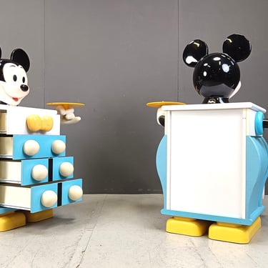 Pair of rare Mickey Mouse Chest of Drawers from Starform, France, 1988 - vintage bedside cabinets - design cabinets 