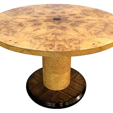 Burl Wood Pedestal Table