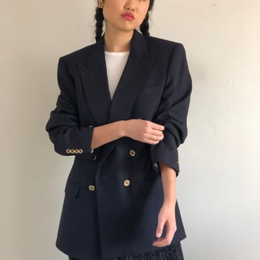 Fleet Street Double Breasted Blazer - Midnight Navy Blue