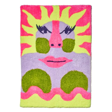 Tufted Tiki Drag Queen Wall Art, Rug, neon art, Wall Hanging 