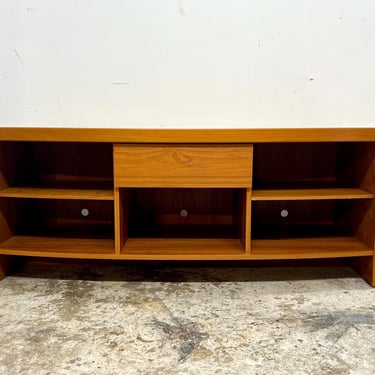 Vintage 2000 Teak Open Front Credenza TV Stand 