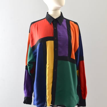 Vintage 1990s Colorblock Shirt